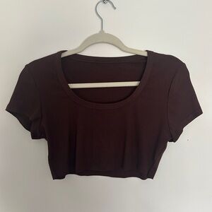 Classic Brown Women's Crop Top
